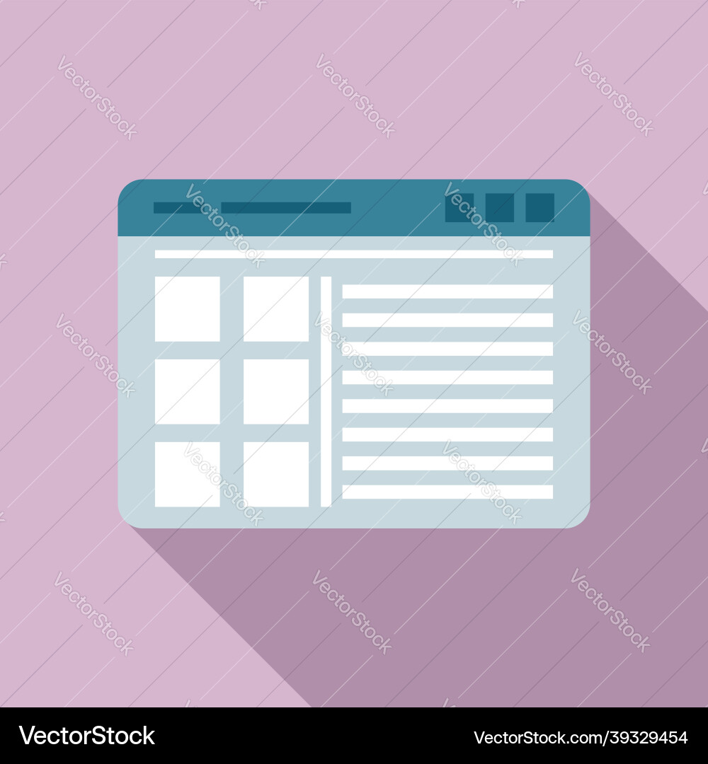 Browser site icon flat window bar Browser site icon flat window bar Vector Image