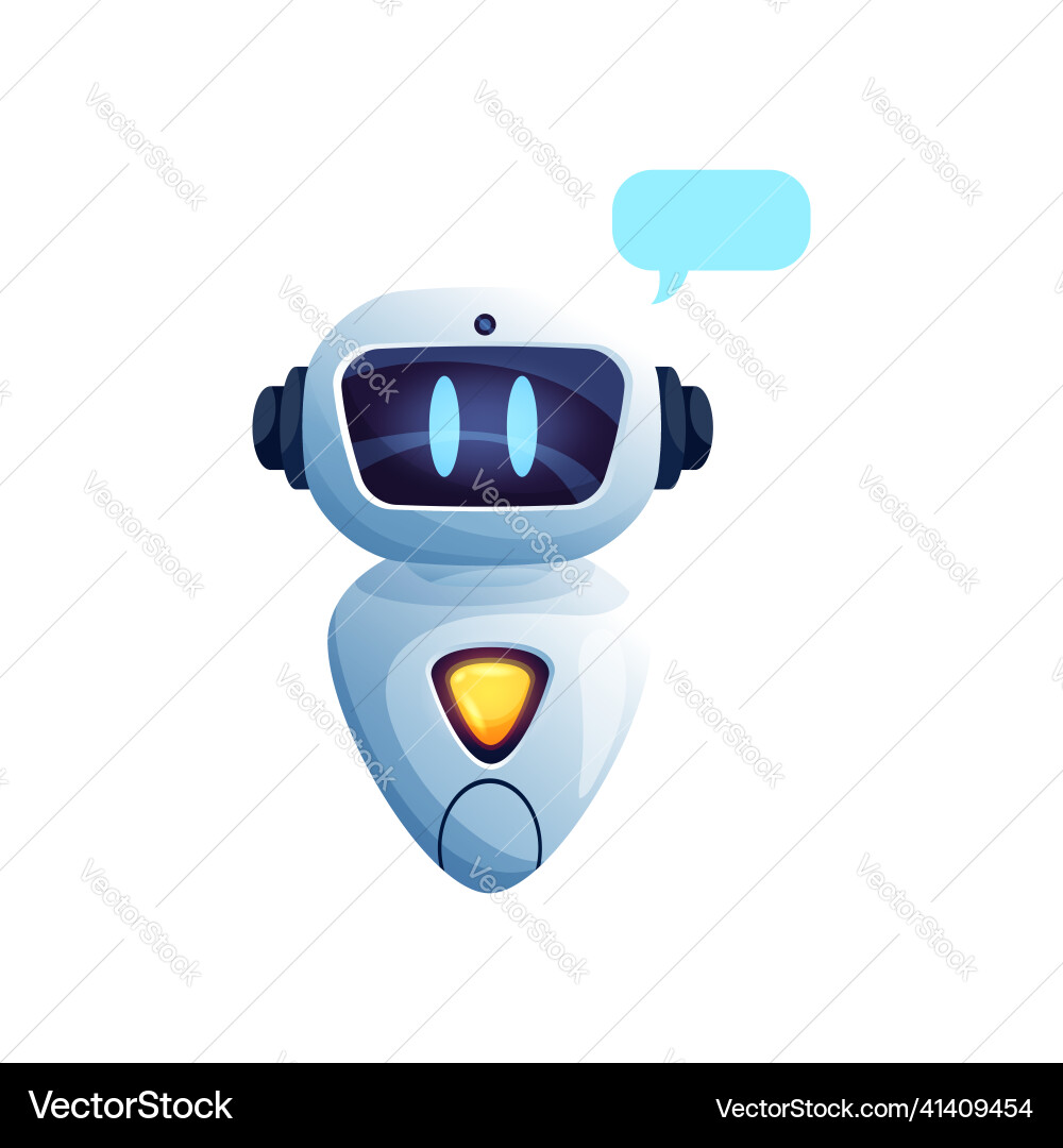 Friendly AI Chatbot Robot Helper vector image