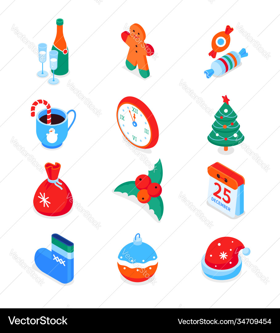 Merry christmas and happy new year - modern Merry christmas and happy new year - modern vector image