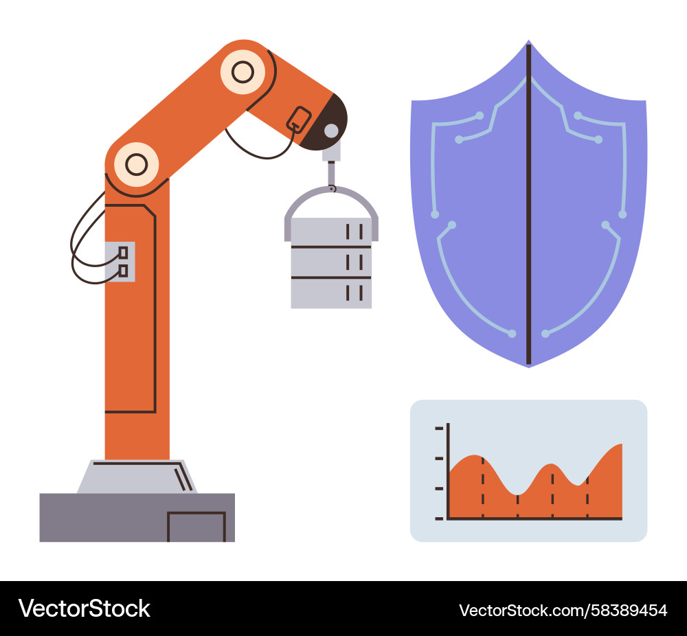 Robotics & Data Analytics Vector Image