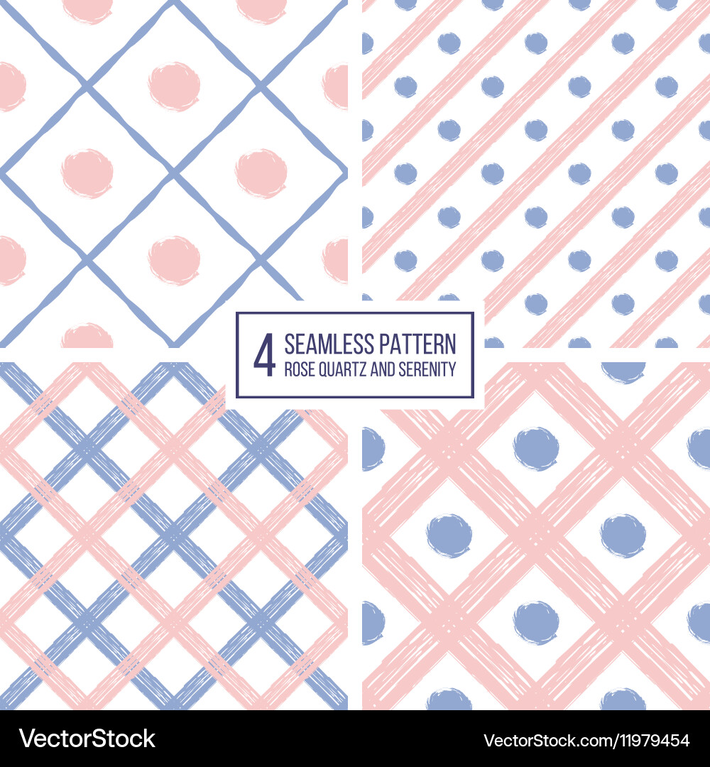 Rose Quartz & Serenity Stripe Pattern vector image