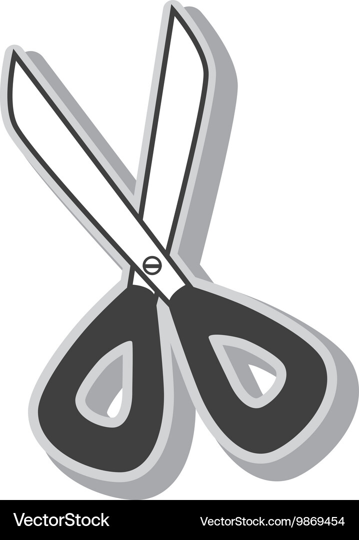 Scissors cut object Vector Image