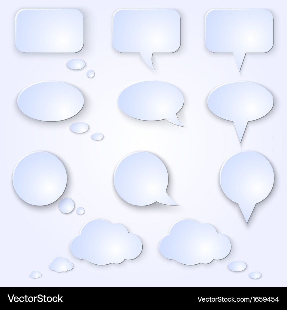 Set of empty speech bubbles Vector Image