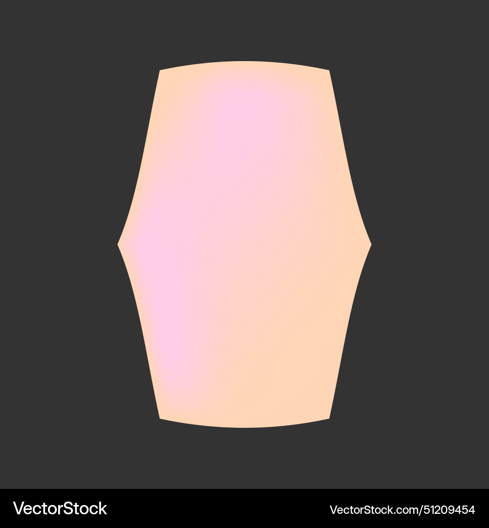 Y2k retro element 90s or 2000s figure in gradient vector image
