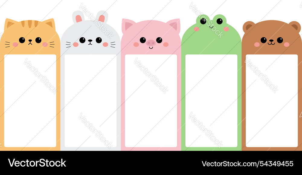 Cat kitten kitty rabbit bunny hare bear pig frog Vector Image