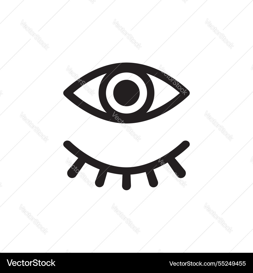Eyes open and closed line iconshow hide pass Eyes open and closed line iconshow hide pass vector image