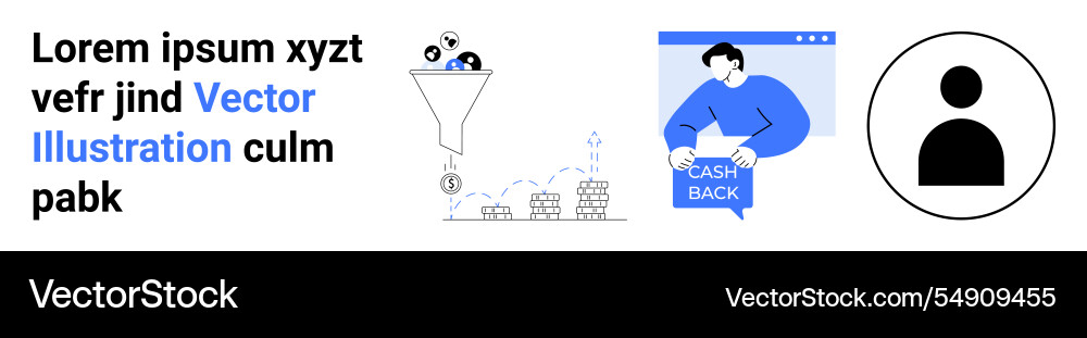 Funnel analysis with business elements Funnel analysis with business elements vector image