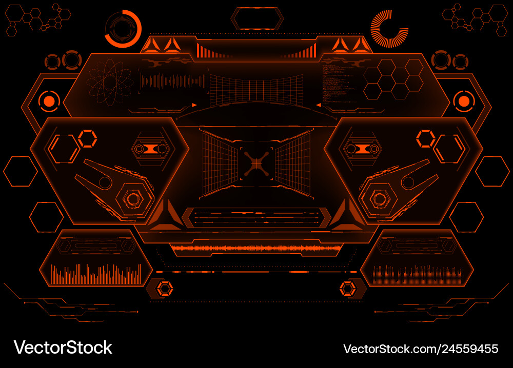 Futuristic HUD Display - Sci-Fi Interface vector image