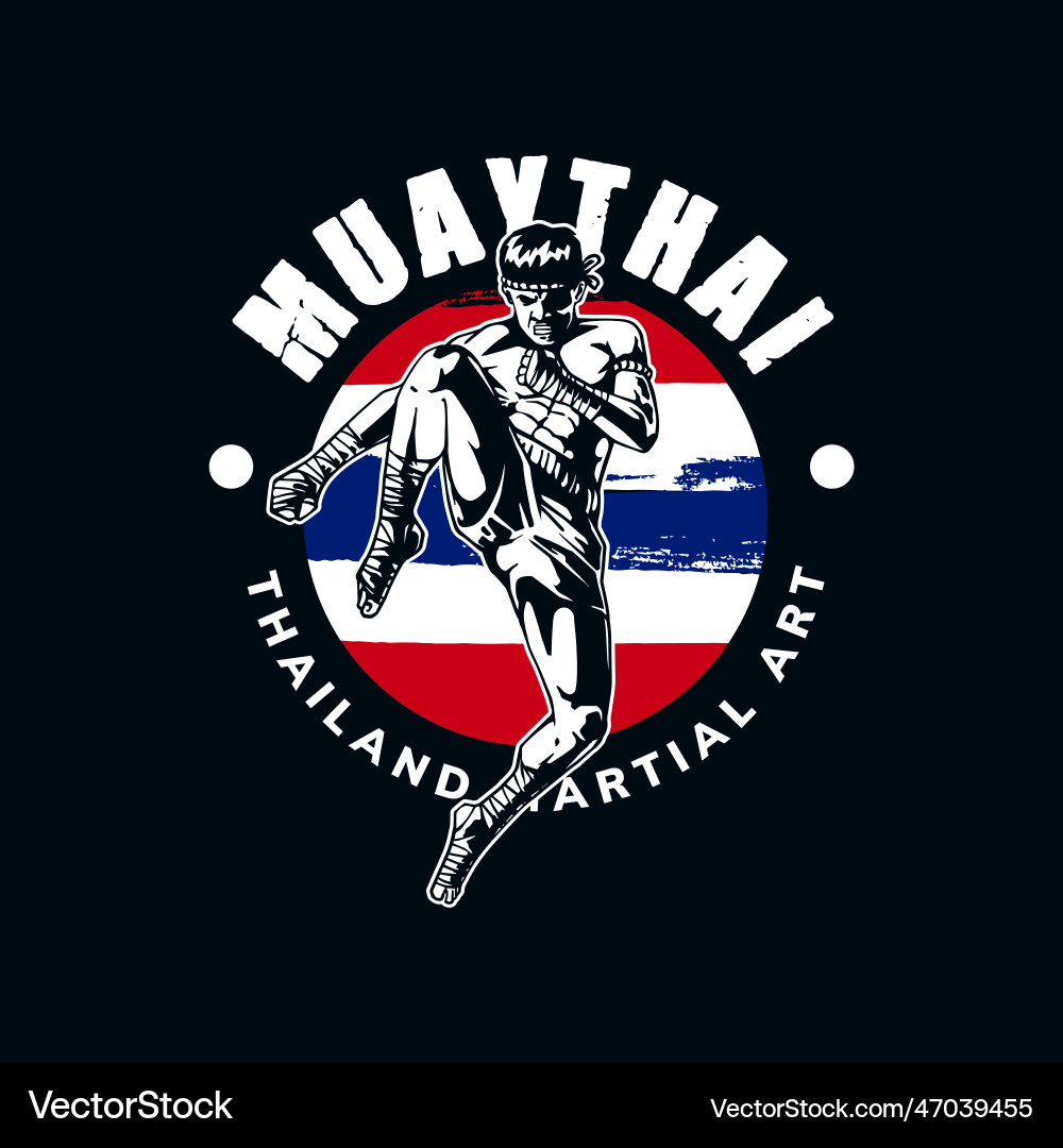 Muay thai thailand martial art artwork – Royalty-Free Vector | VectorStock, image size:1000x1080