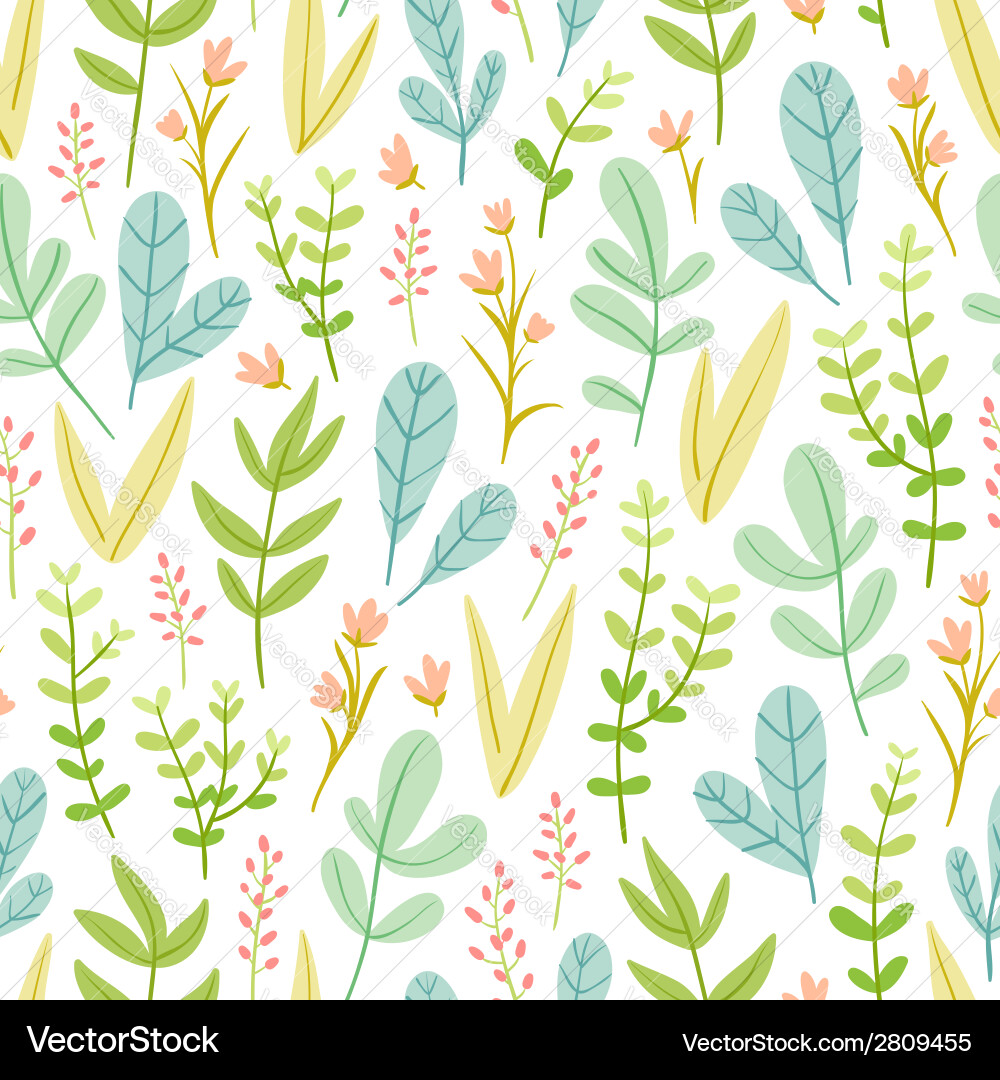Pastel Floral Seamless Pattern vector image