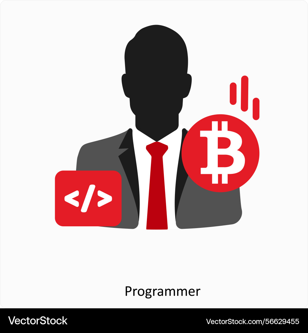 Programmer icon concept vector image