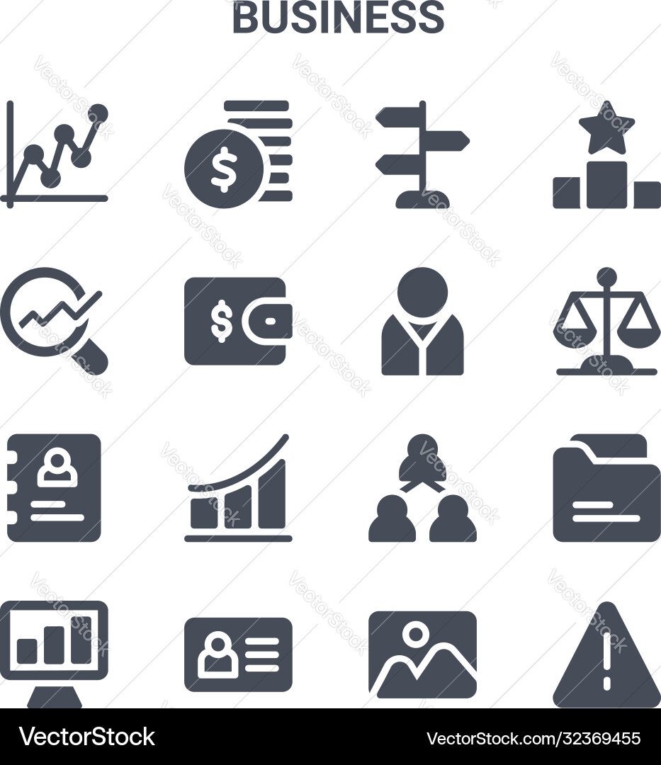 Set 16 Business Concept Line Icons 64x64 dünn Set 16 Business Concept Line Icons 64x64 dünn vektorbild