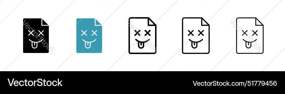 Broken image line icon set Broken image line icon set vector image