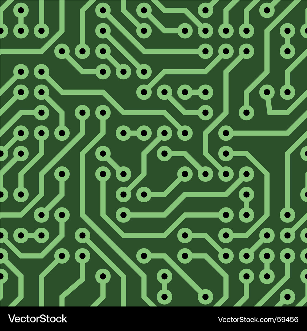 Electronic Circuit Board Pattern Vector Image