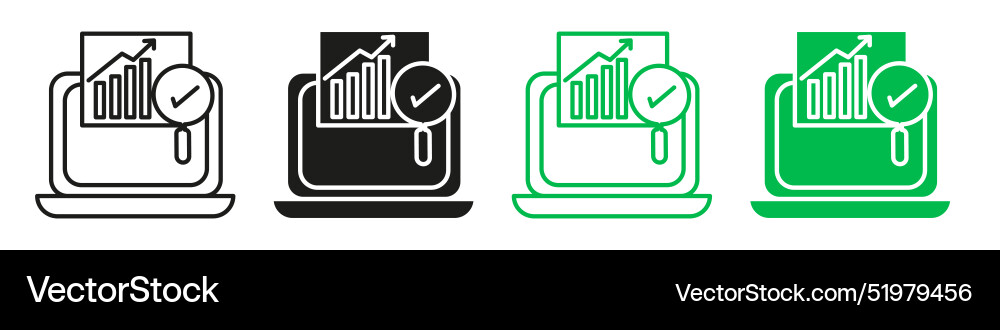 Monitoring icon mark in filled style vector image