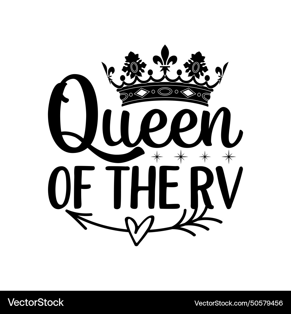 Queen of the rv camping t-shirt Queen of the rv camping t-shirt vektorbild
