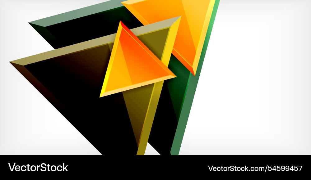 Abstract background - colorful triangles with 3d Abstract background - colorful triangles with 3d vector image