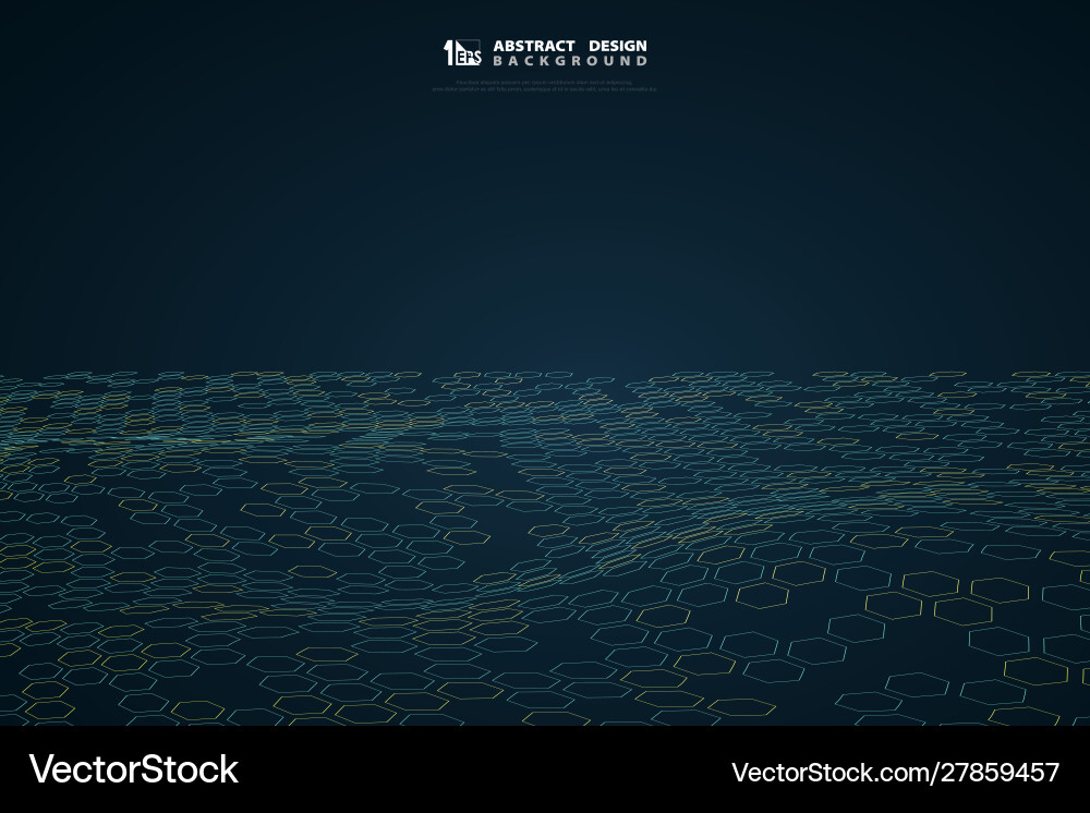 Abstract hexagon pattern blue tech on gradient Abstract hexagon pattern blue tech on gradient vector image