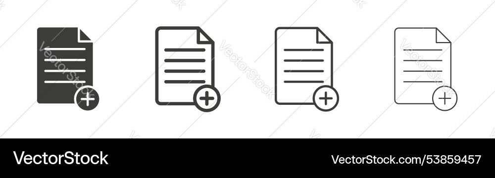 Add document icon set Add document icon set vector image