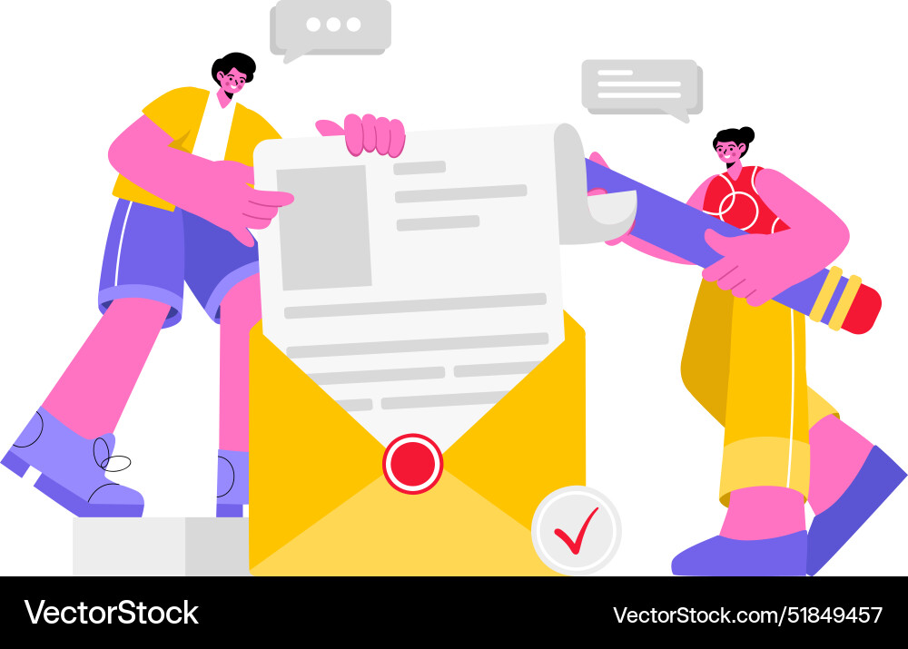 Email service with file correspondence delivery Email service with file correspondence delivery vector image