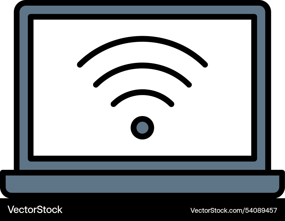 Internet connection line filled icon design Vector Image