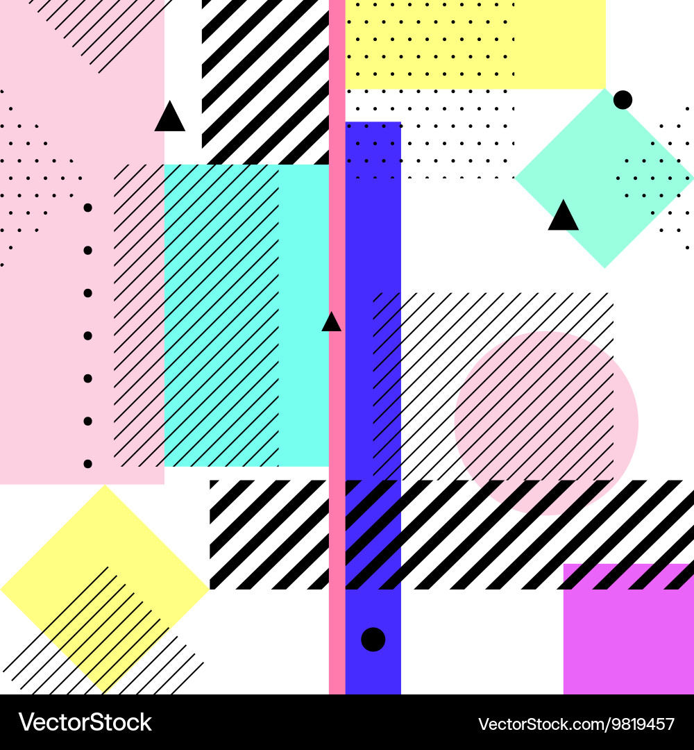 Memphis Style Pattern vector image