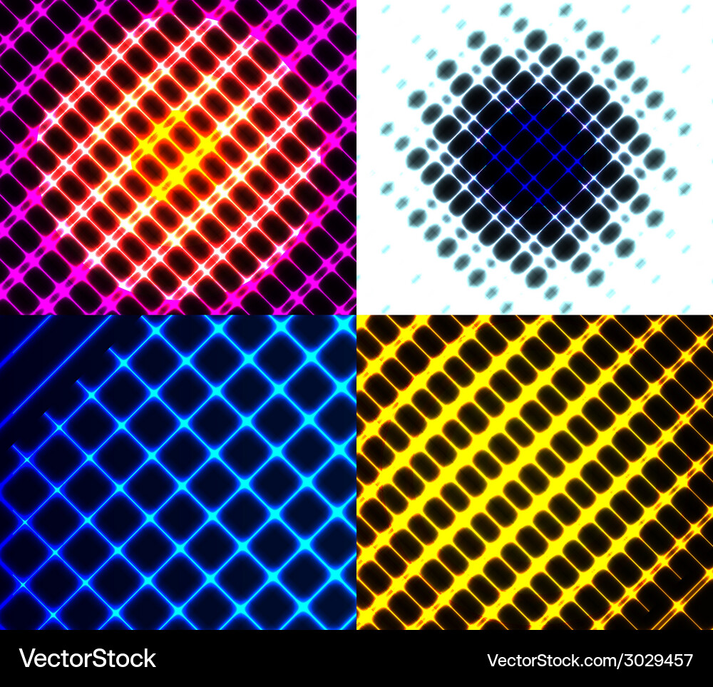 Set of dark abstract spectrum background lines Vector Image