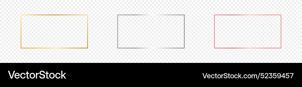 Set of three rectangular shape frames Vector Image