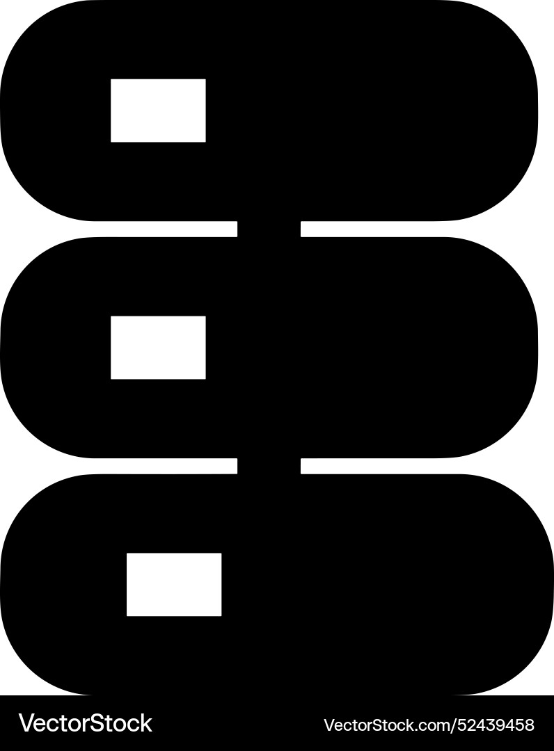 Cloud storage icon symbol image of the database Vector Image