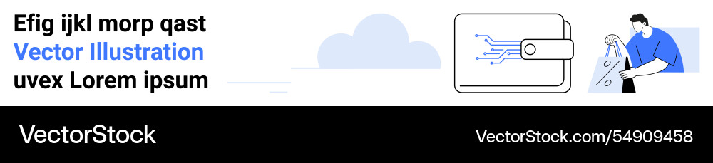 Digital payment processing with security lock vector image