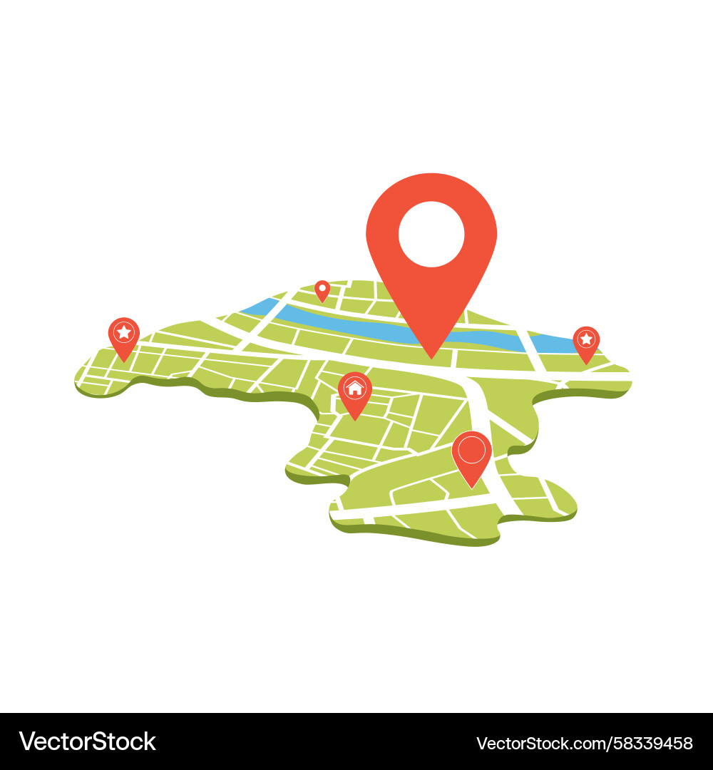 GPS Navigation & Location Tracking Vector Image