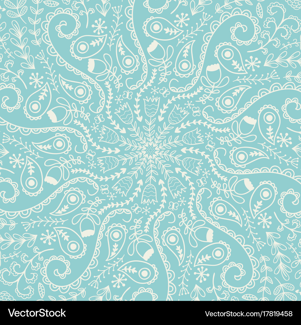Kaleidoskopische Floral Lace Pattern Vektorbild