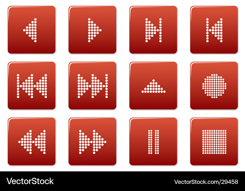 Multimedia Navigation Buttons Vector Image
