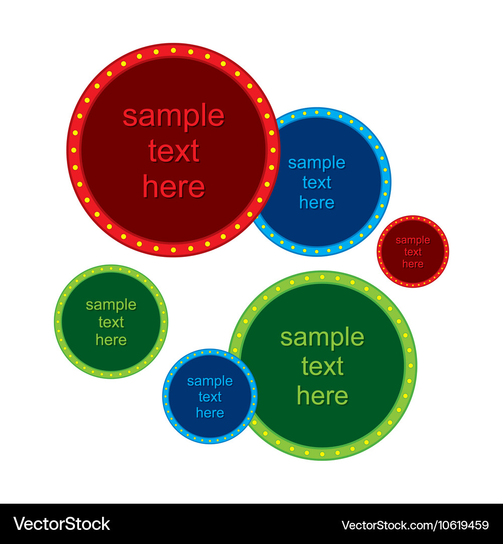 Abstract colorful round shape text banner design Vector Image