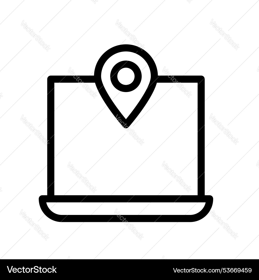 Computer icon outline style design isolated Vector Image
