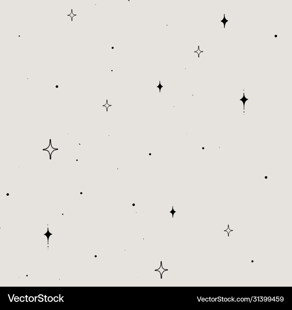 Cosmic line seamless pattern with stars Cosmic line seamless pattern with stars vector image