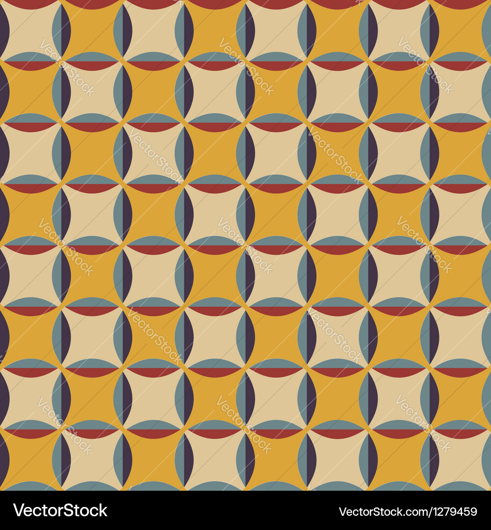 Retro Geometric Tile Pattern Vector Image