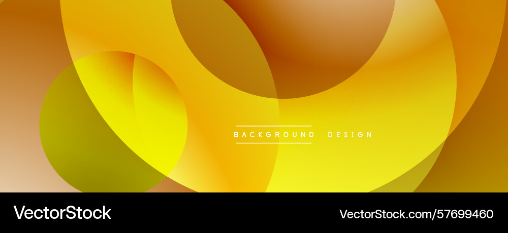 Abstract design features overlapping yellow Vector Image