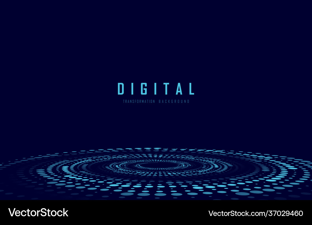 Abstract tech geometric dots swirl digital design Abstract tech geometric dots swirl digital design vector image