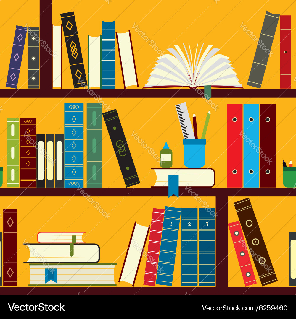 Bookshelf Pattern vector image