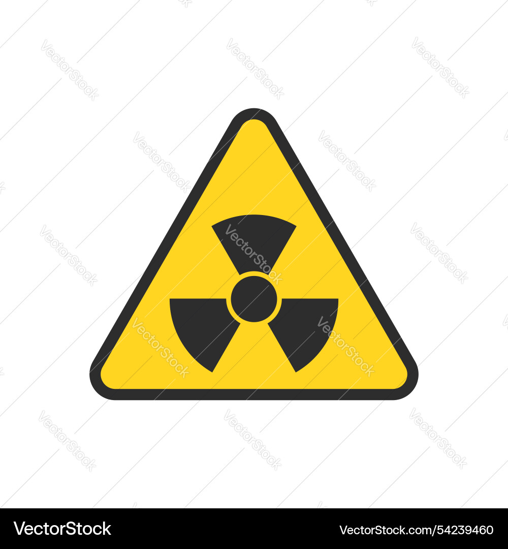 Radioactive material warning icon in flat style Radioactive material warning icon in flat style vector image