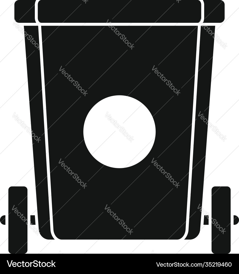 Room service garbage cart icon simple style Vector Image