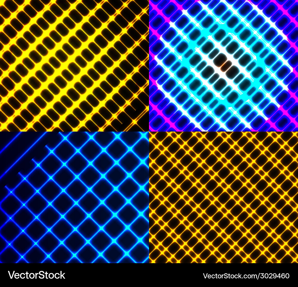 Set of dark abstract spectrum background lines Vector Image