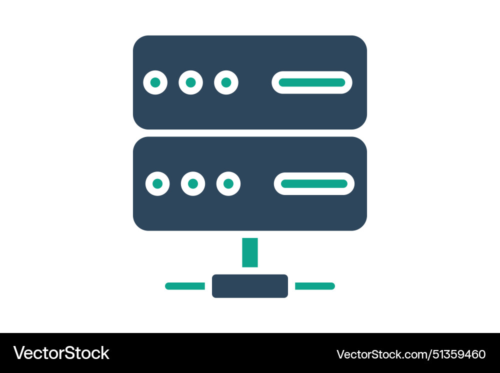 Shared server icon related to information Shared server icon related to information vector image