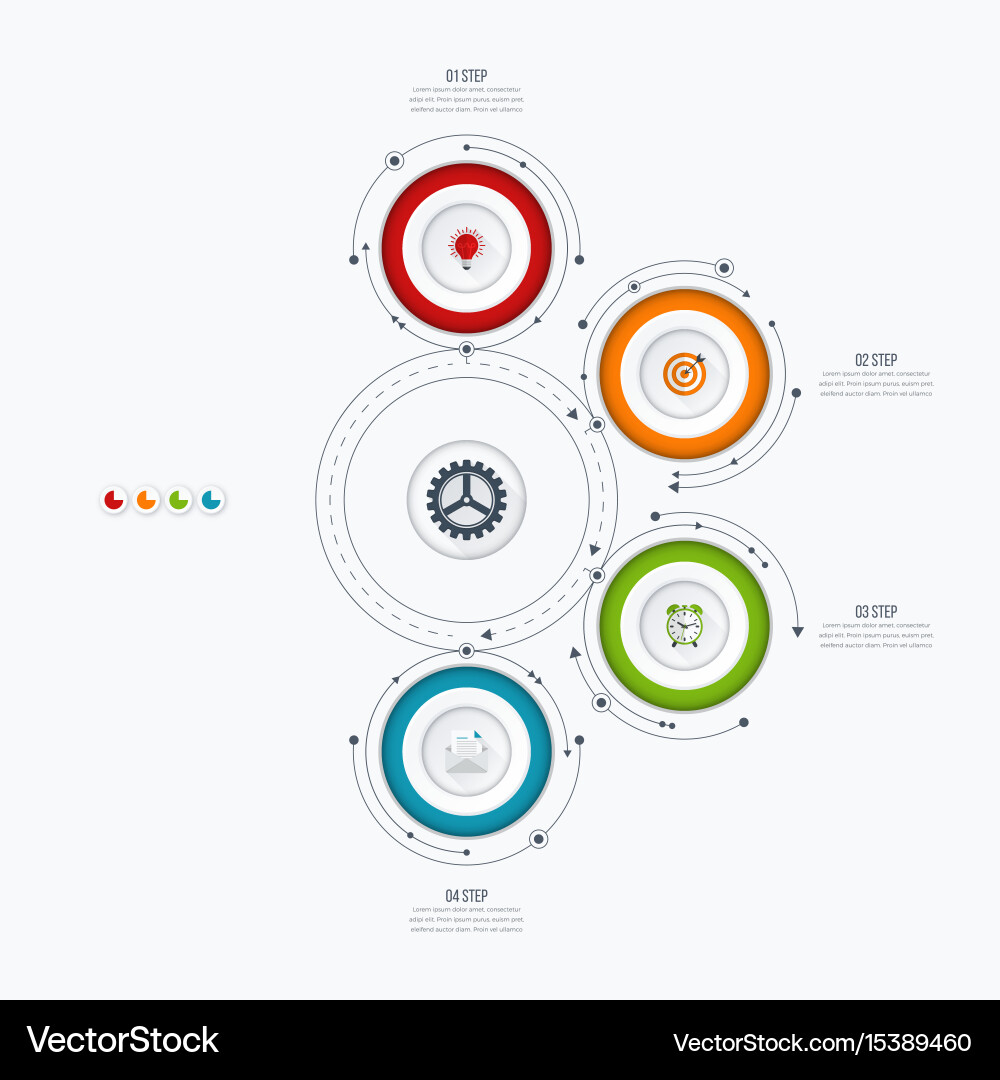 Workflow Diagram Template with Circular Options vector image