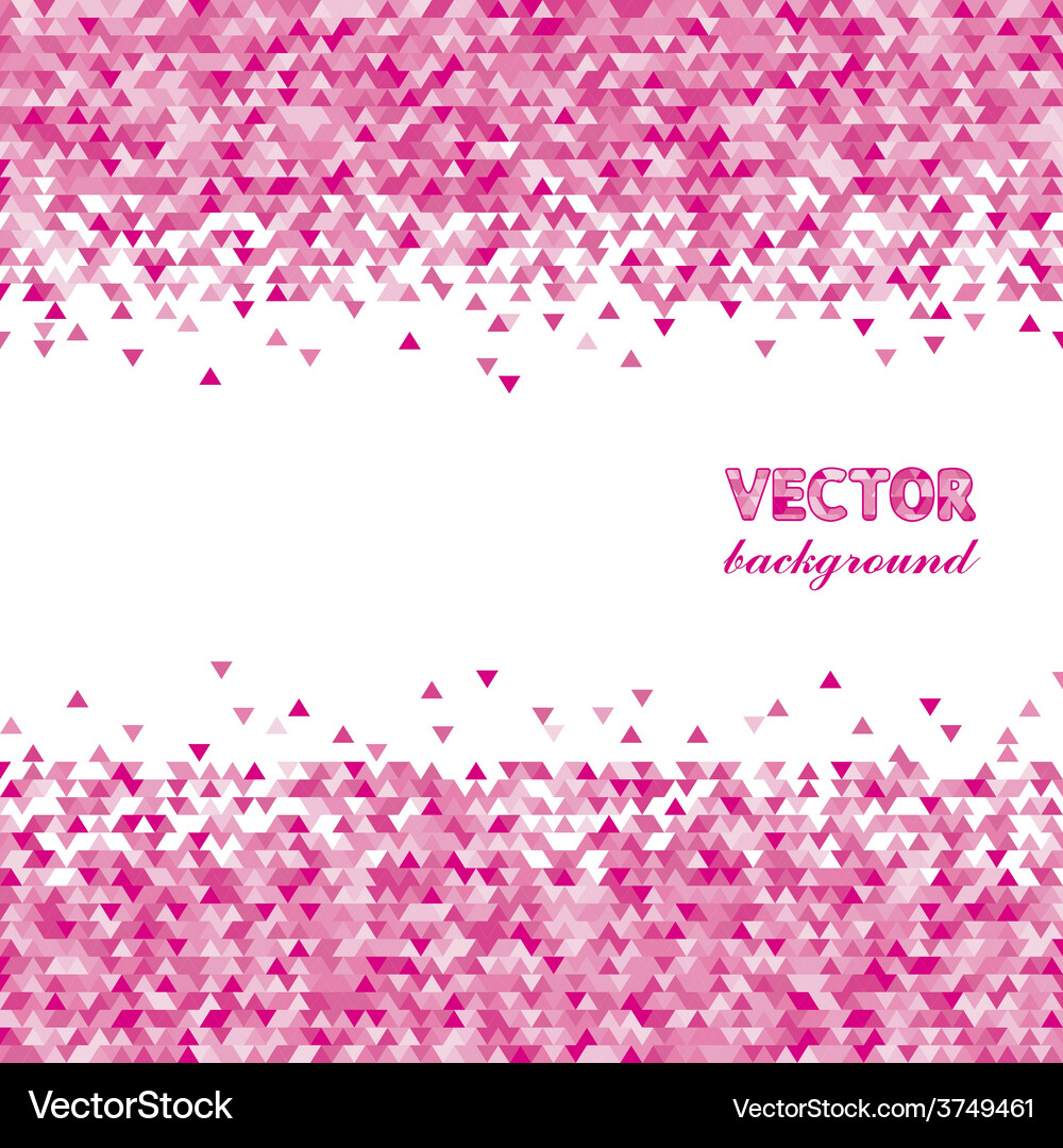 Abstract background with triangles in pink Vector Image