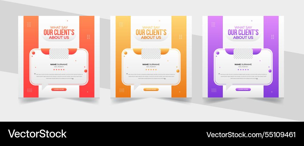 Creative and unique gradient concept customer feed Creative and unique gradient concept customer feed vector image
