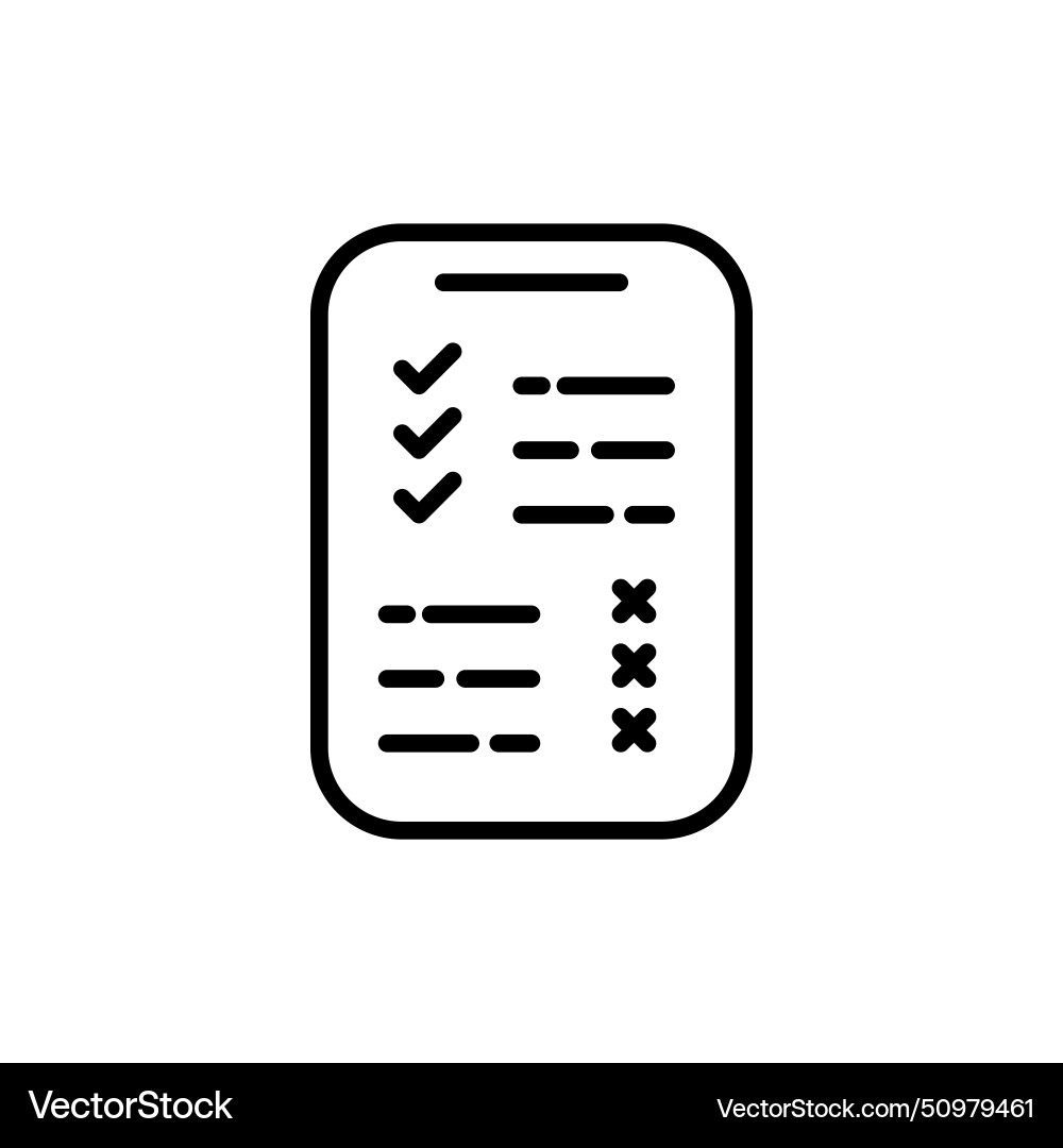 Document with a check mark checklist Document with a check mark checklist vector image