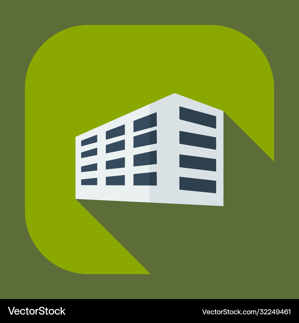 Flat modern design with shadow icons building vector image