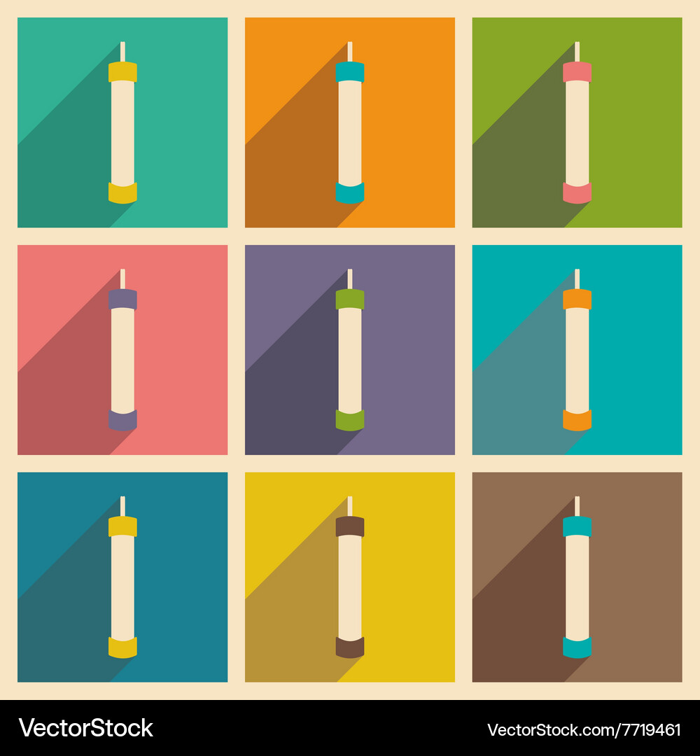 Flat with shadow concept and mobile application Vector Image